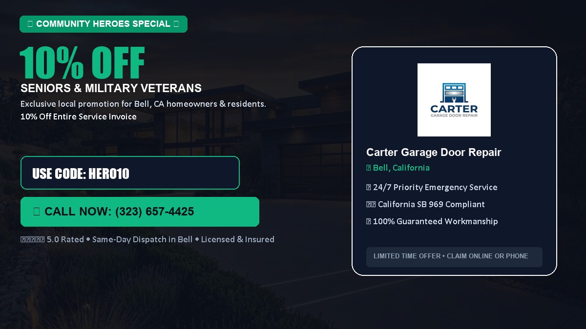 10% OFF Senior Citizens (65+) & Military / Veteran Community Discount in Bell, CA